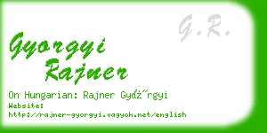 gyorgyi rajner business card